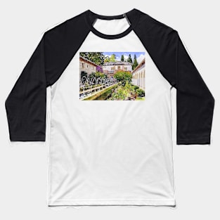 Patio De La Acequia, Generalife, Granada, Spain Baseball T-Shirt